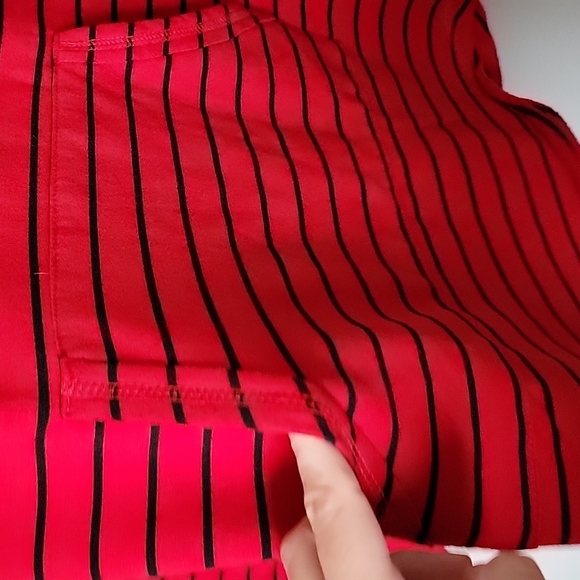 Maurices Casual Vibrant Red Striped Lace up hooded sweater XXL - Picture 7 of 9